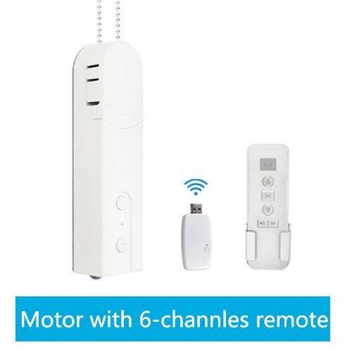 Zemismart Tuya WiFi Smart Blinds Chain Motor with Solar Panel Electric Roller Shades Driver Alexa Google Home Built-in Battery
