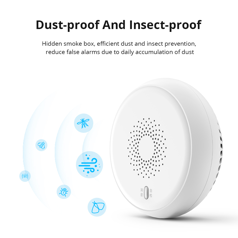 Zemismart Zigbee Smart Smoke Sensor  Smart Home Device Surveillance Wireless Smoke Detector works with Tuya
