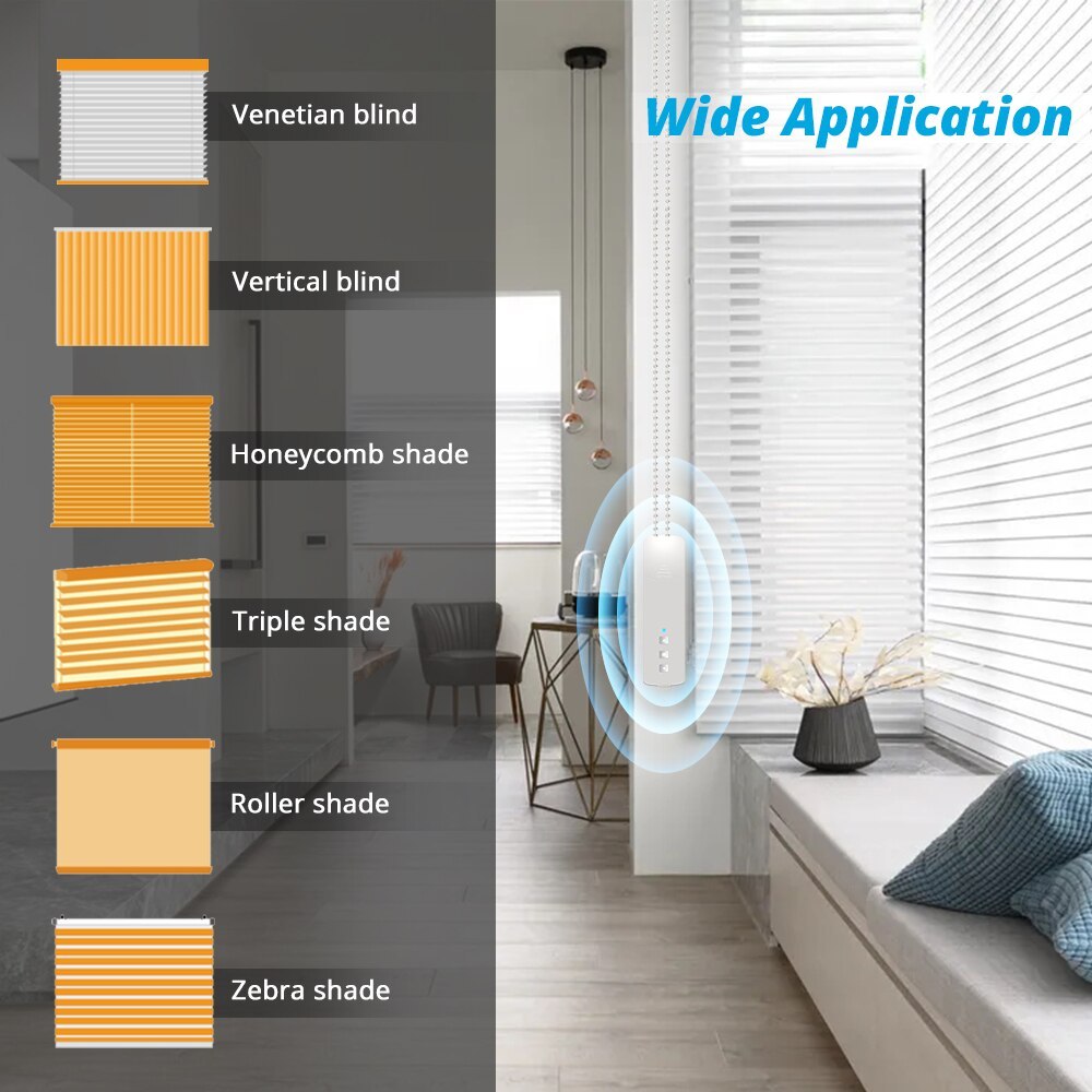 Zemismart WiFi Roller Shade Driver DIY Roller Shutter Motor works with Tuya Smart Life Alexa Google Assistant Voice Control, Blind Driver,Chain Driver