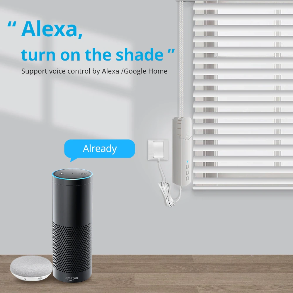 Zemismart WiFi Roller Shade Driver DIY Roller Shutter Motor works with Tuya Smart Life Alexa Google Assistant Voice Control, Blind Driver,Chain Driver