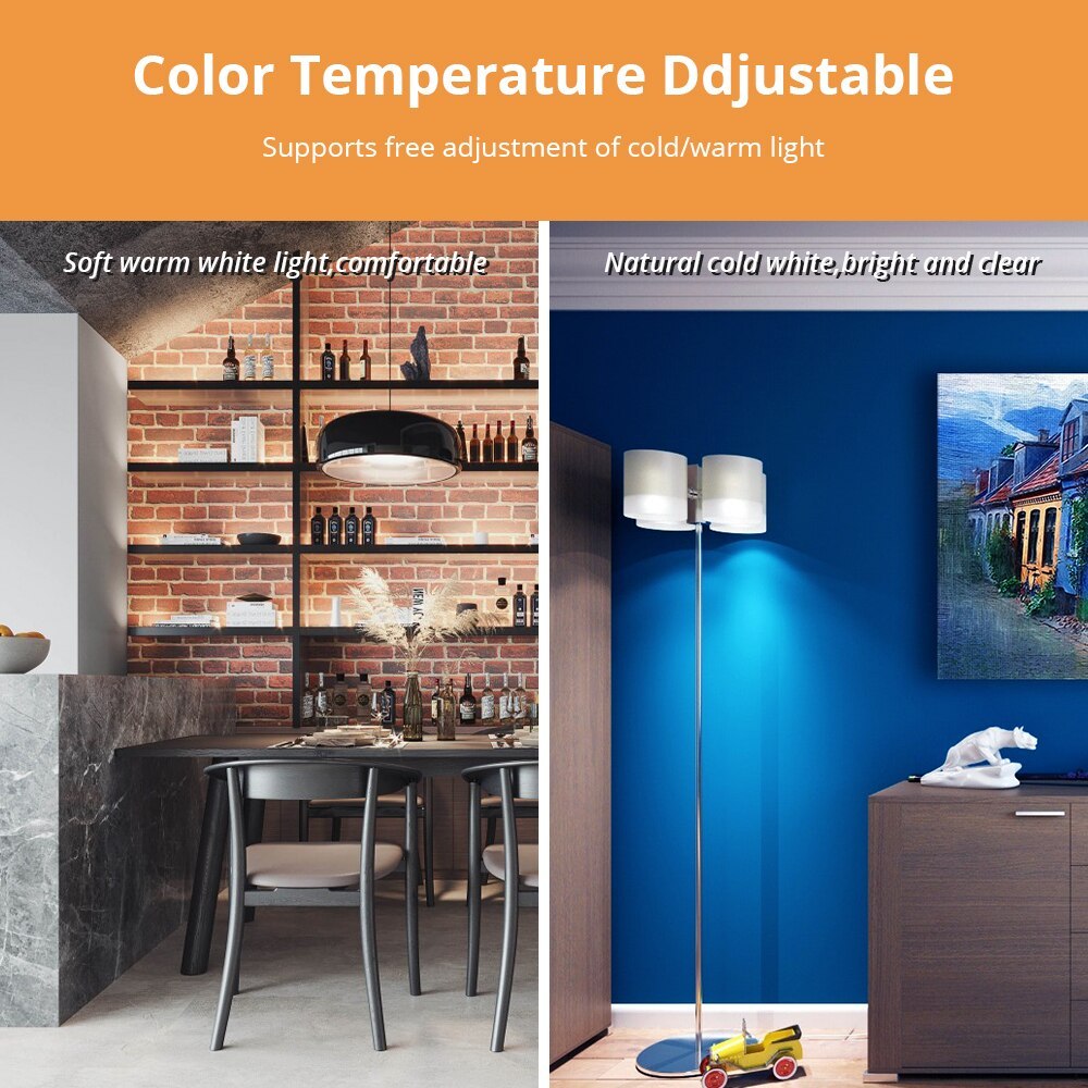 Zemismart Zigbee A60 Dual Color Led Filament Bulb E27 Tuya Smart Tungsten Lamp 220V Retro Incandescent Bulb Alexa Smartthings