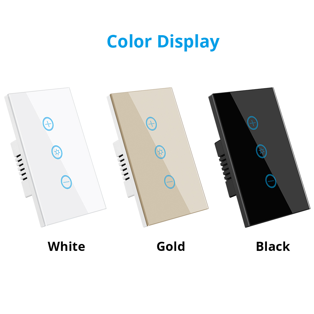 Zemismart Tuya WiFi Control Smart Dimmer Switch US Alexa Google Home APP Voice Control Touch Timer Brightness Adjustable Switch