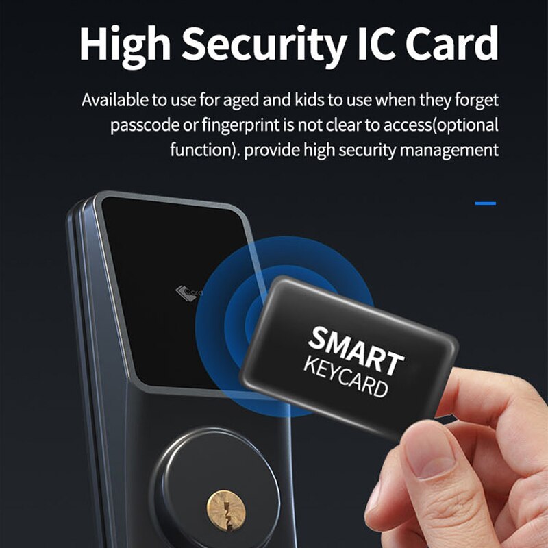 Zemismart WiFi Smart Electronic Door Lock APP Password IC Cards Unlock DigitaI Keyless Deadbolt Lock works with Tuya