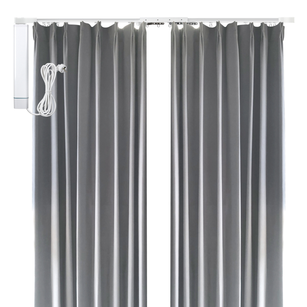 Zemismart zigbee motor electric curtain with heavy gray curtains drapes cloth alexa ecoh google home control works with Tuya
