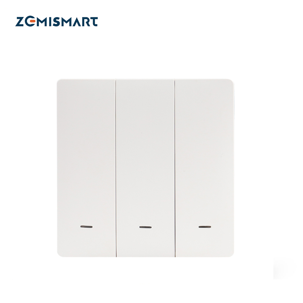 Zemismart Smart Tuya WiFi Light Switch Neutral Optional Wall Push Interruptor Physical Button Switch 110V 240V Alexa Google Home