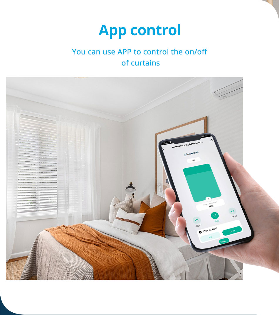 Zemismart Tuya Zigbee Electric Roller Shade Blinds Motor