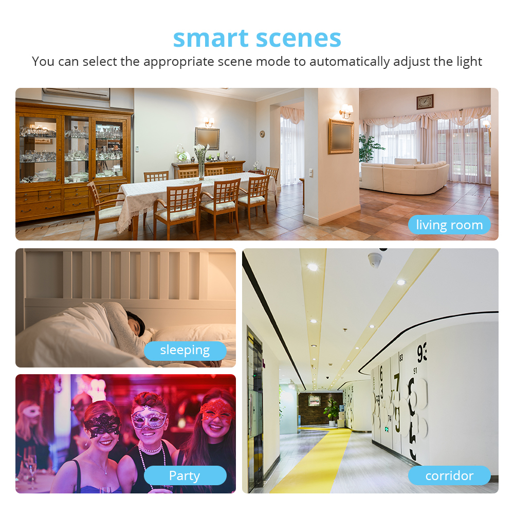 Zemismart Tuya WiFi LED Surface Mounted Light Dimmable Downlight for Ceiling 9W RGBCW NO Hole Round Spotlight Alexa Google Home