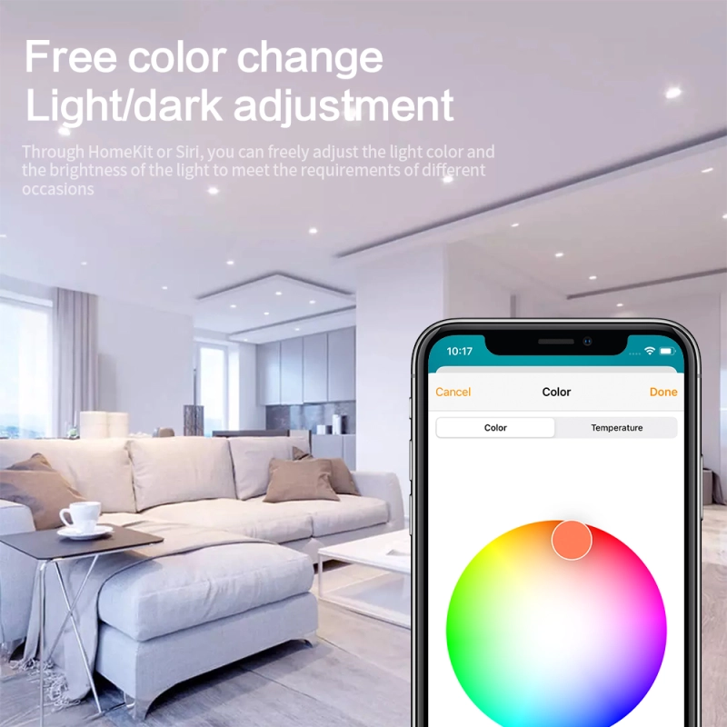 Zemismart Zigbee LED Downlight Dimmable Ceiling Lamp Tuya App Alexa Google Home Siri Voice Control via Apple HomeKit Hub