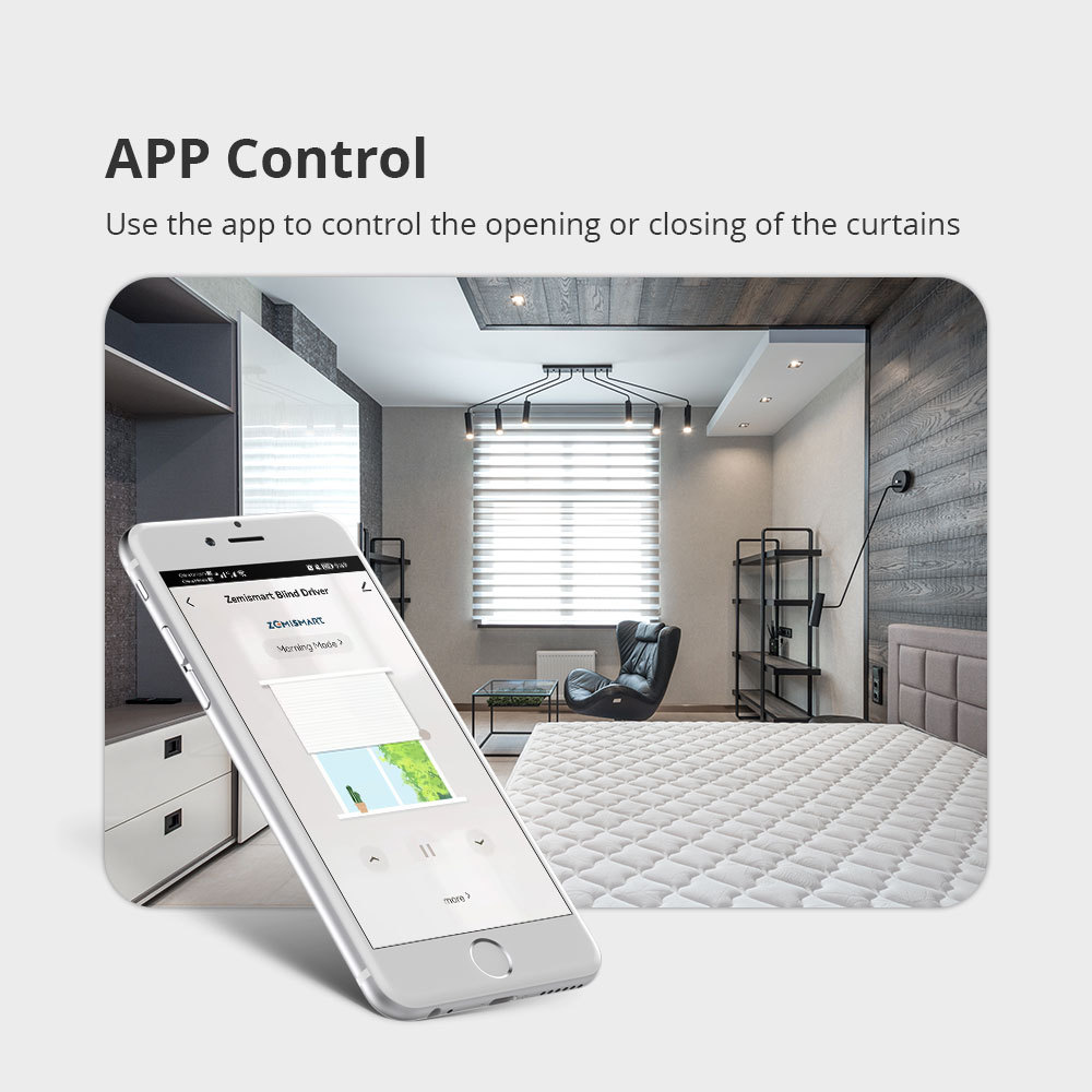 Zemismart Tuya Zigbee Electric Dimmable Curtain Motor USB Rechargeable Driver for Window Shutters Blinds Shade Alexa Google Home