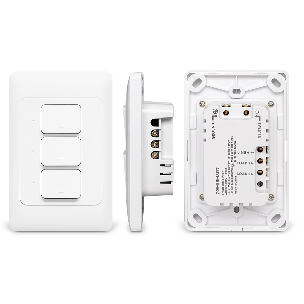 Zemismart zigbee wall light switches Neutral Optional 1 2 3 gangs physics smart switch  alexa tuya google house smartthings 110v to 220v