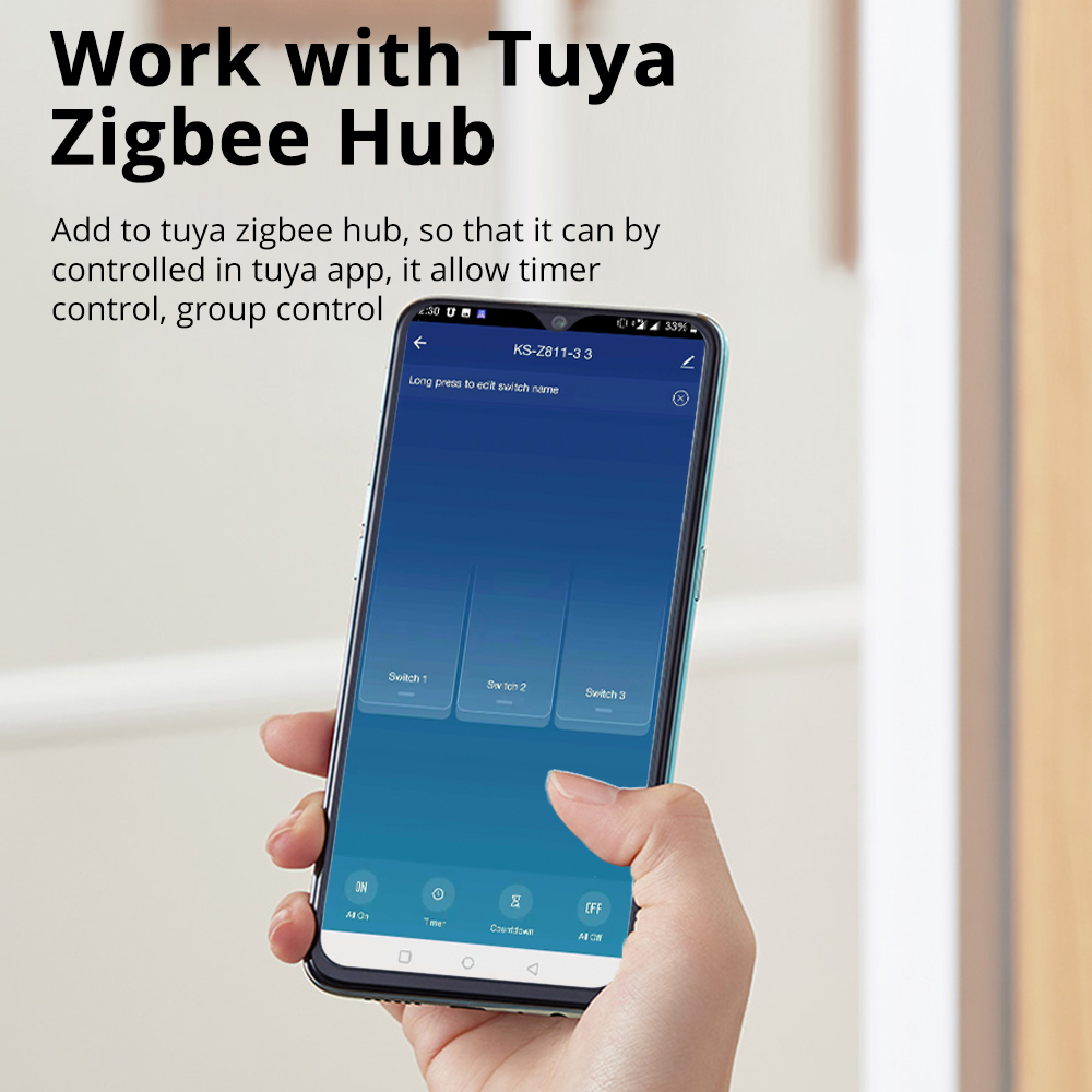Zemismart zigbee wall light switches Neutral Optional 1 2 3 gangs physics smart switch  alexa tuya google house smartthings 110v to 220v