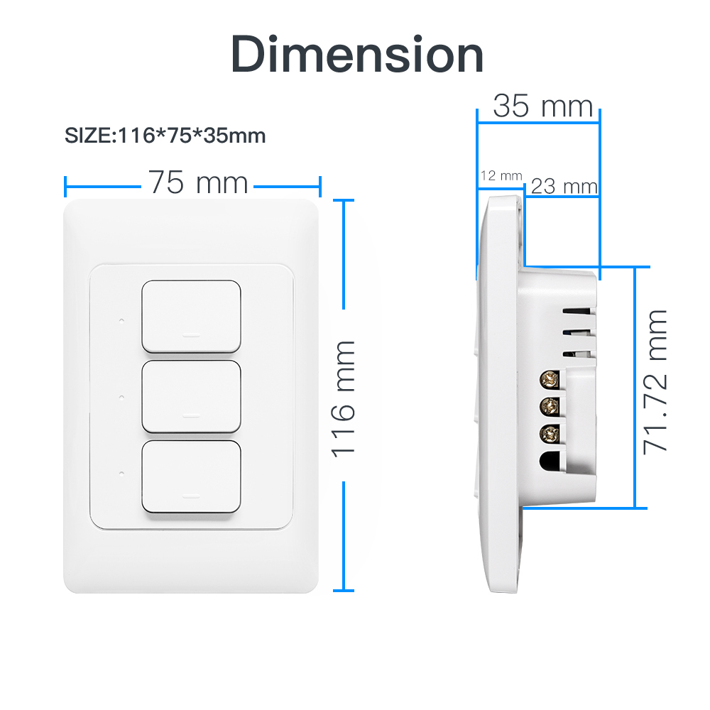 Zemismart zigbee wall light switches Neutral Optional 1 2 3 gangs physics smart switch  alexa tuya google house smartthings 110v to 220v