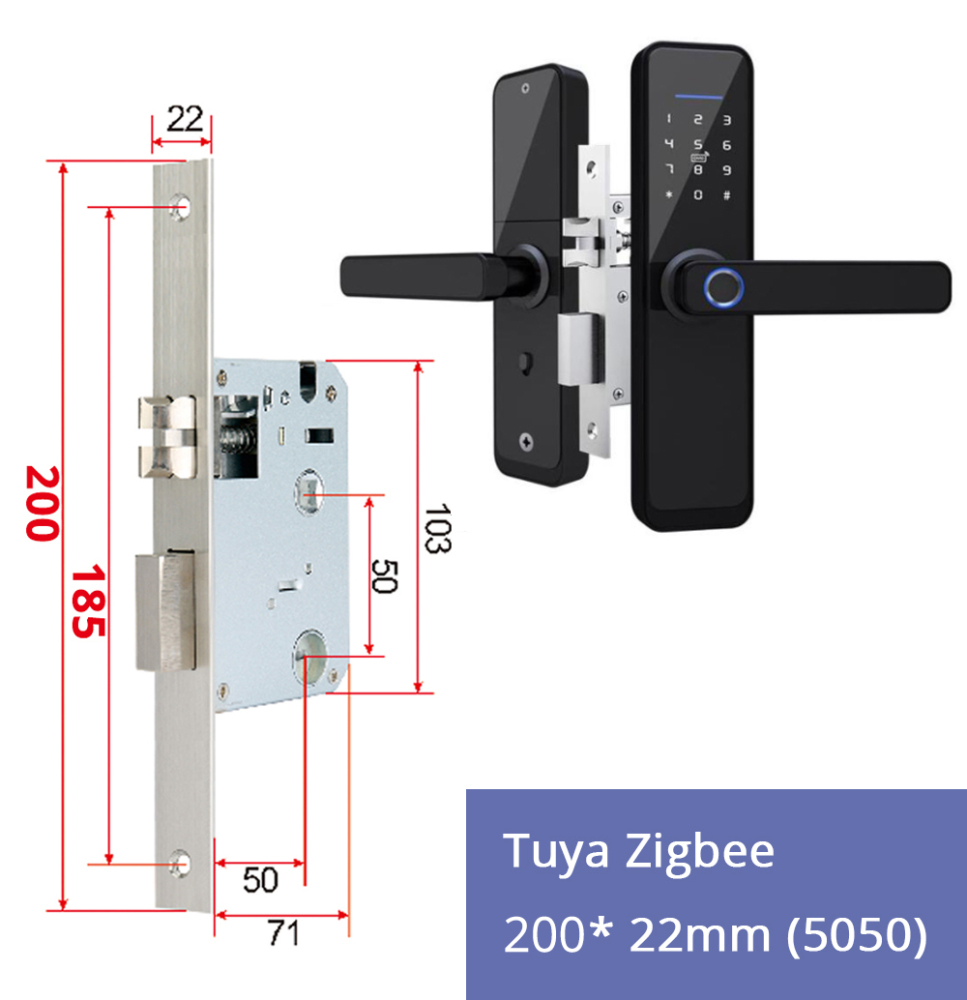 Zemismart Zigbee Alexa Voice Control Door Lock Intelligent Security Lock Encryption with Keys IC Cards works with Tuya Smart Life Control
