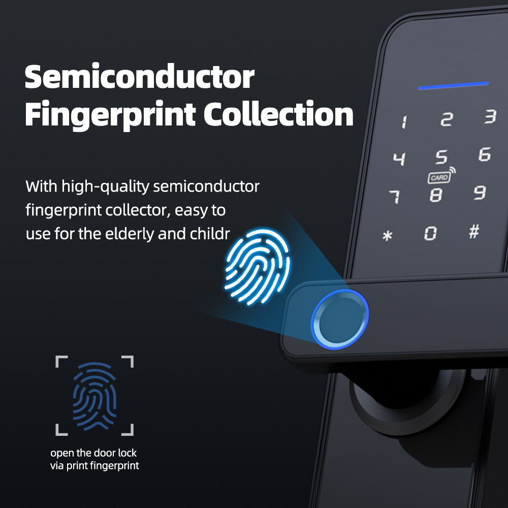 Zemismart Zigbee Alexa Voice Control Door Lock Intelligent Security Lock Encryption with Keys IC Cards works with Tuya Smart Life Control