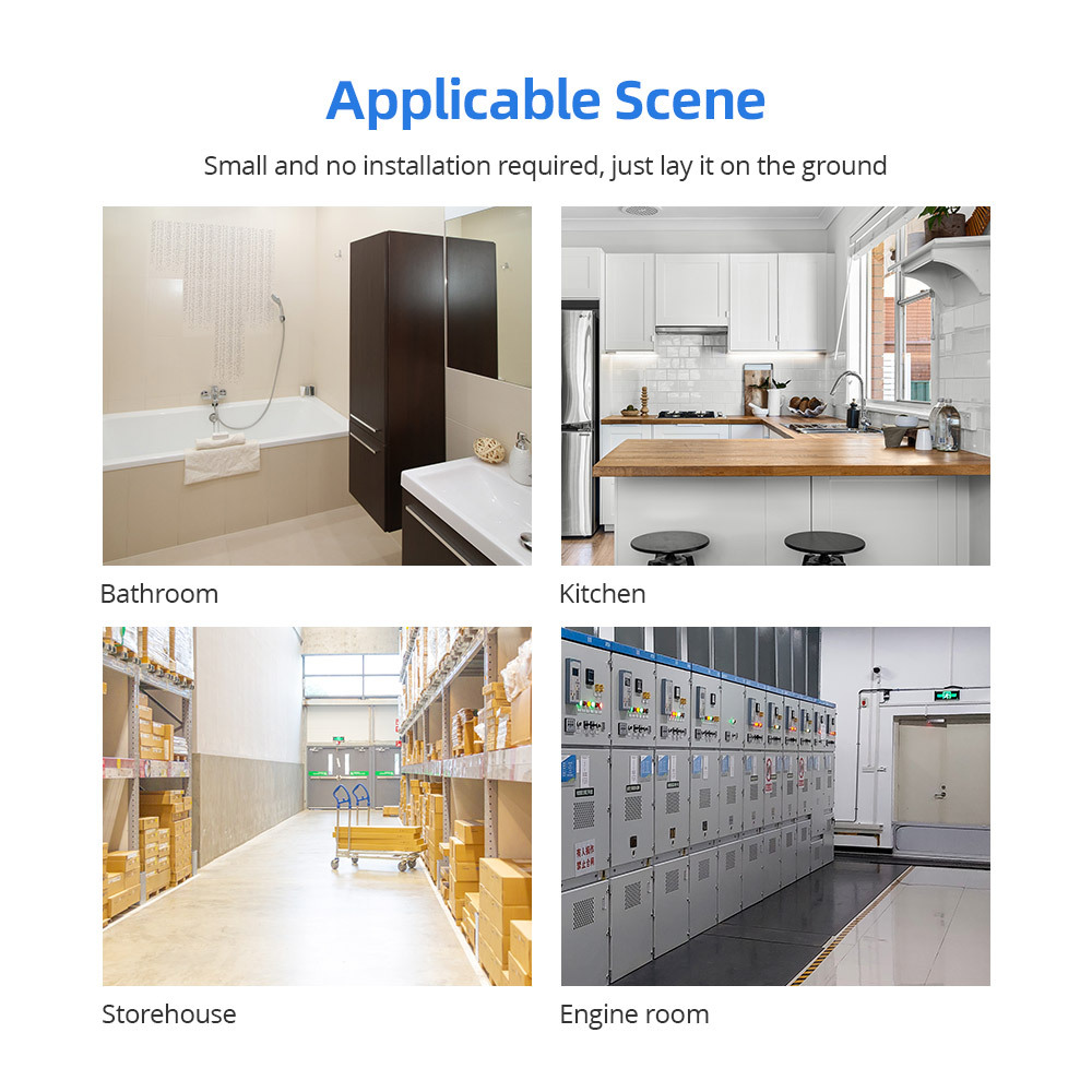 Zemismart Zigbee Water Leak Detector Smart Home Overflow Security Alarm Flood Leakage Sensor Work with Tuya HomeKit via ZMHK-01