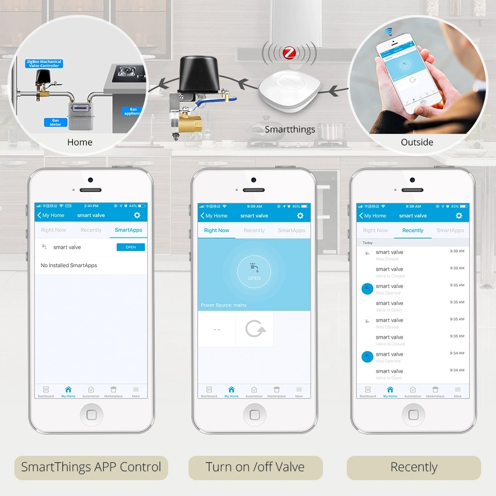 Zemismart Electronic Smart Zigbee Irrigation Controller Watering System Automatic Gas Valve works with Tuya SmartThings Control
