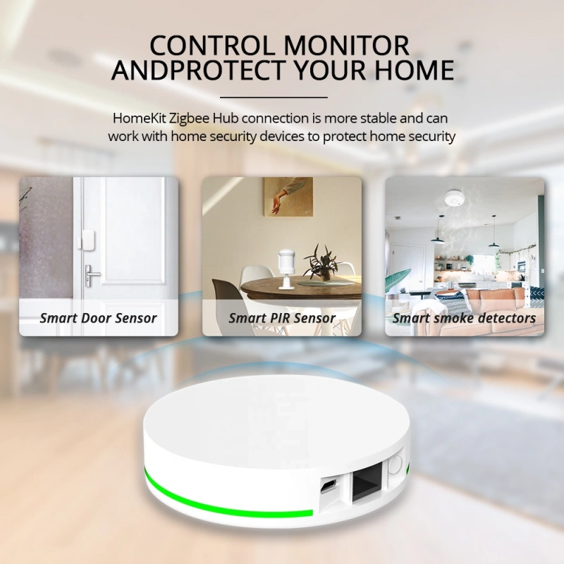Zemismart Zigbee Hub work with HomeKit， ZMHK-01 Smart Home Bridge，Zigbee Smart Home control curtain, light, switch, sensor