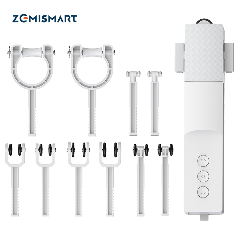 Zemismart Tuya Blue Tooth Electric Curtain Robot Rechargeable Motor For Roman Rod I Type U Type Tracks Alexa Google Assistant Control