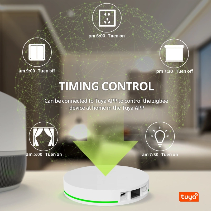 Zemismart Zigbee Hub work with HomeKit， ZMHK-01 Smart Home Bridge，Zigbee Smart Home control curtain, light, switch, sensor