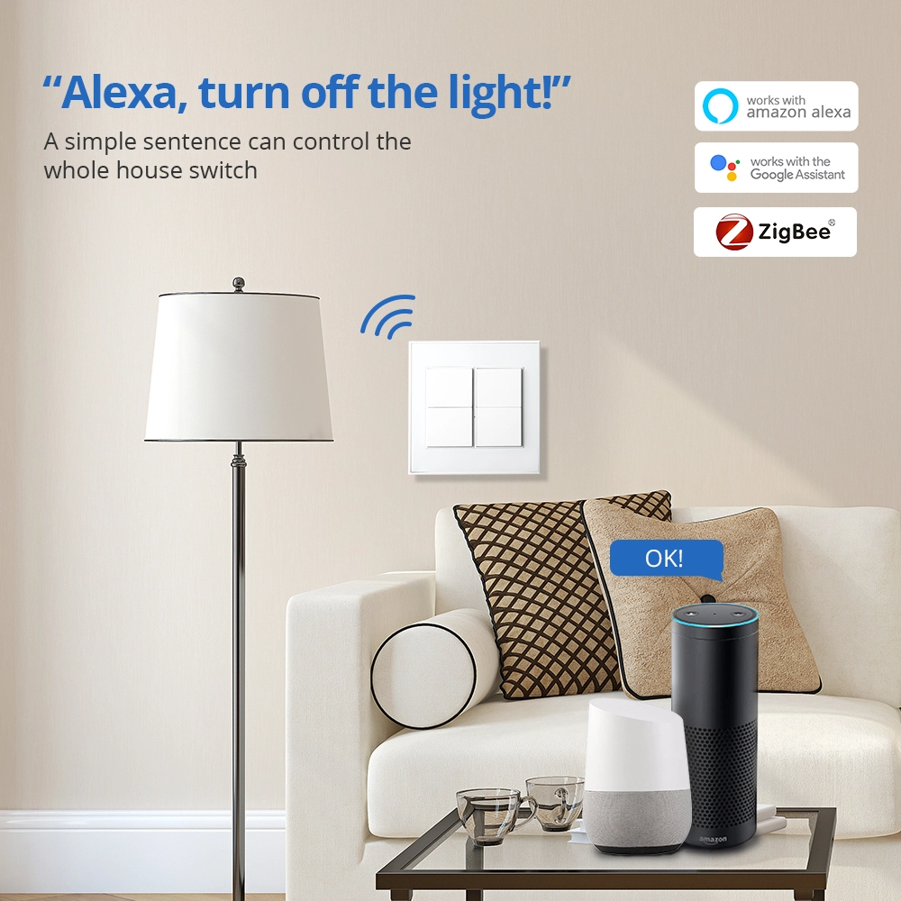 Tuya Draadloze wandzender, wifi RF433 Touch Smart lichtschakelaar