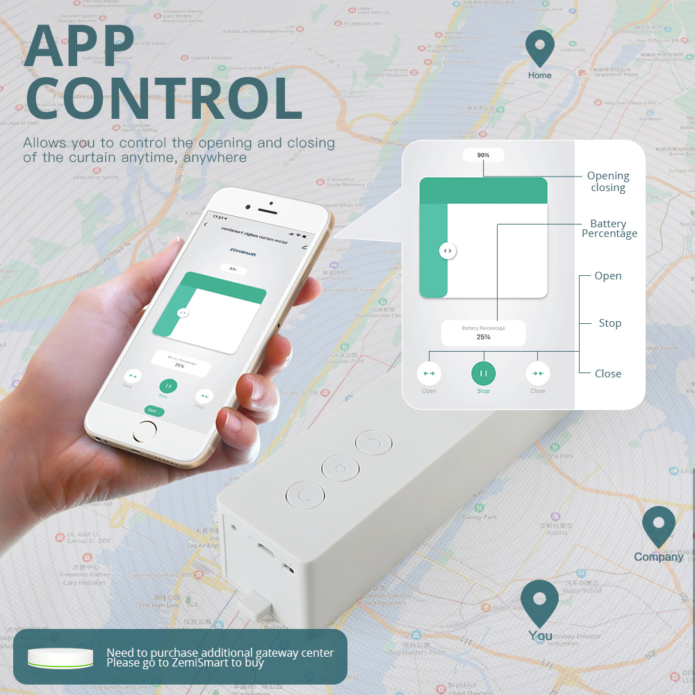 Zemismart Tuya Zigbee Electric Curtain Robot Rechargeable Motor For Roman Rod I Type U Type Tracks Alexa Google Assistant Control