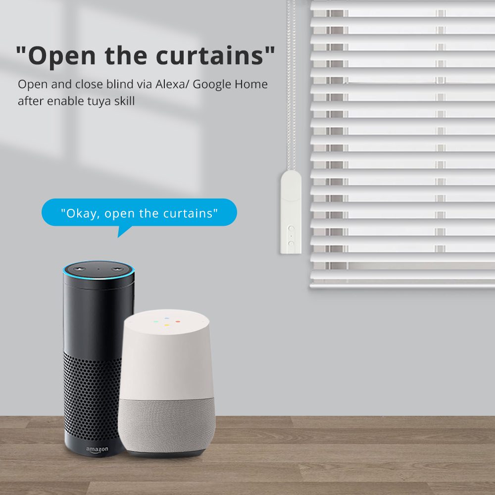 Zemismart Tuya Smart Roller Shade Driver with Solar Panel Chain Beads Blinds Motor Alexa Google Home Voice Control via BLE Hub