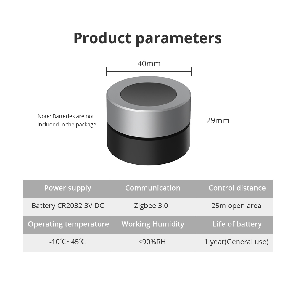 Zemismart ZigBee Smart Knob Switch Wireless Scene Switch Button Controller Rotate Press works with Tuya Smart Home Automation for Smart Life