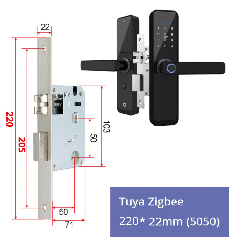 Zemismart Zigbee Alexa Voice Control Door Lock Intelligent Security Lock Encryption with Keys IC Cards works with Tuya Smart Life Control