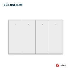 Zemismart Tuya Zigbee Neutral Push Switch Wall Light Switches 1 2 3 4 Gangs White Black Interruptor Alexa Google Home Smartthings Control SAA