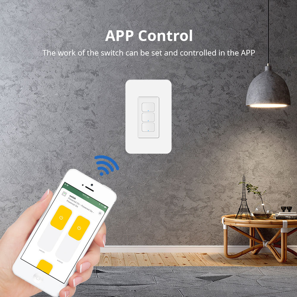 ZemismartZigbee Neutral Wall Light Switch works with Tuya HomeKit Siri Alexa Google Home Control Neutral Required Zemismart US Push Button Switch