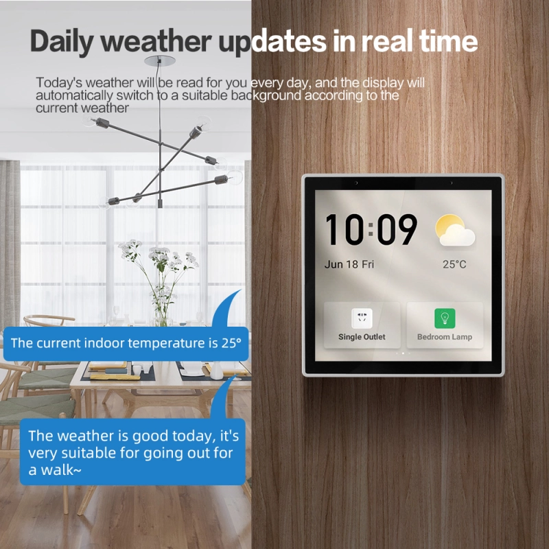 Zemismart Smart Multi-functional Central Control Panel 4 inches EU Touch Panel for Scenes Control WiFi Zigbee Devices works with Tuya