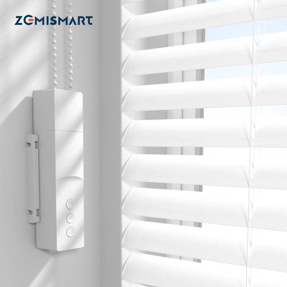 Zemismart Tuya Zigbee Roller Shade Driver Built-in Battery Solar Panel Optional Smart Motorized Chain Roller Blinds Alexa Google Assistant Voice Contr