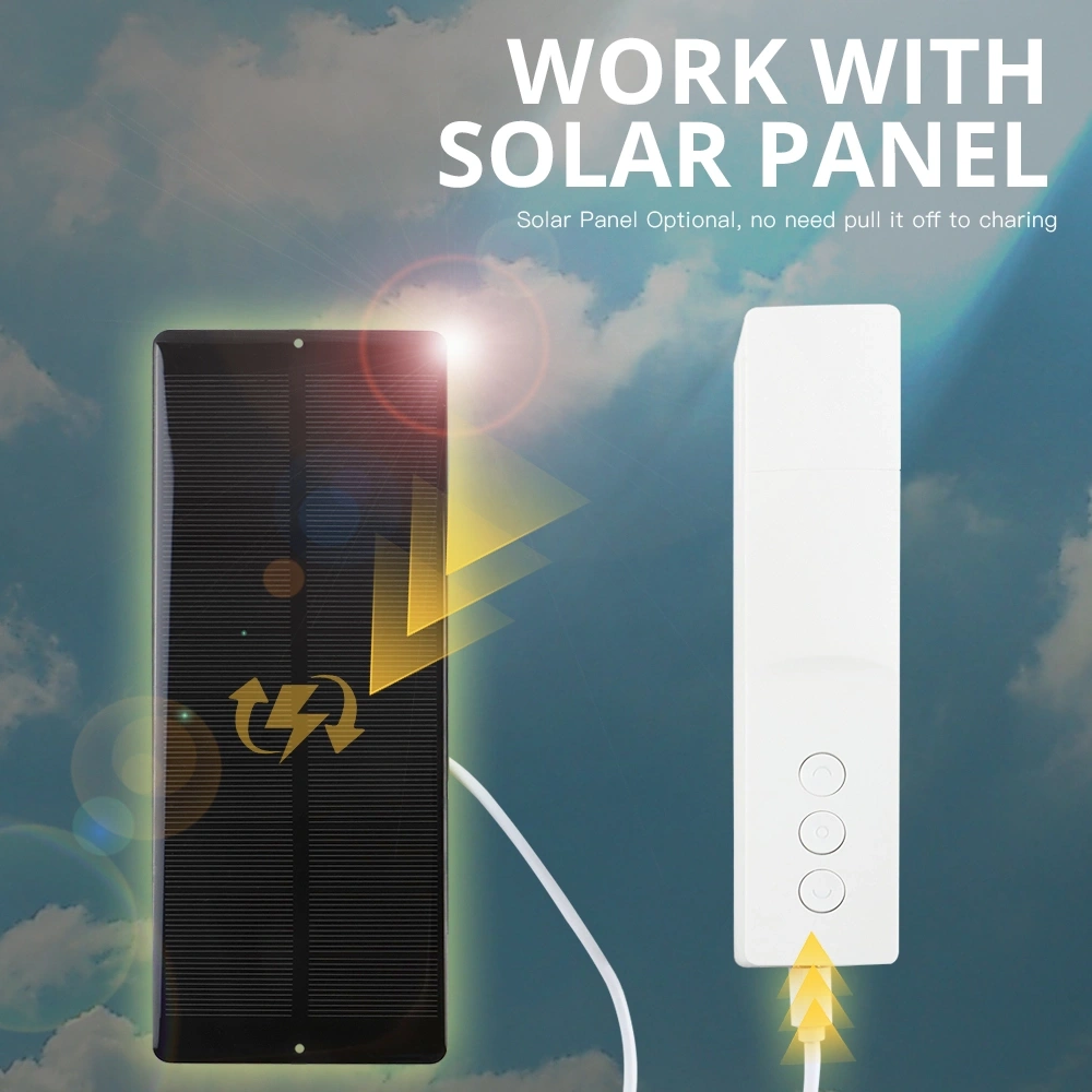 Zemismart Tuya Zigbee Roller Shade Driver Built-in Battery Solar Panel Optional Smart Motorized Chain Roller Blinds Alexa Google Assistant Voice Contr
