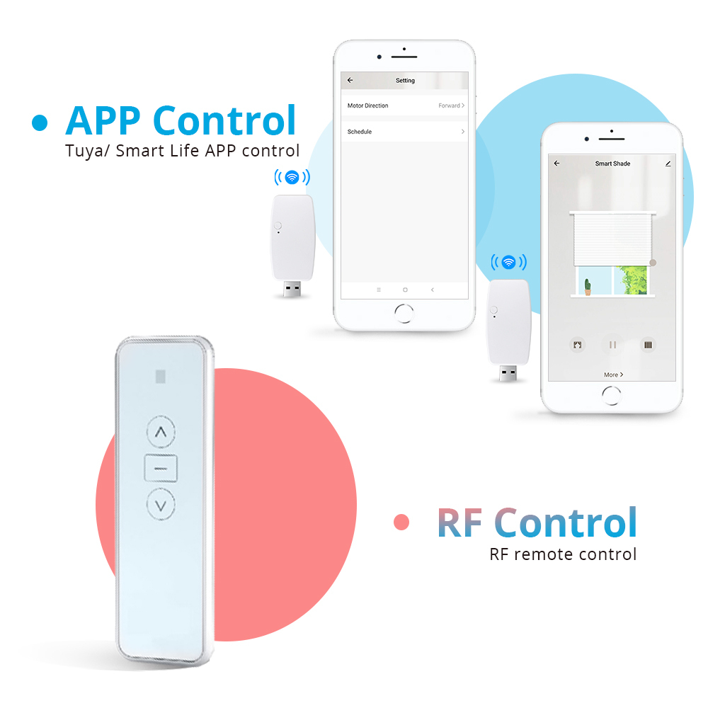 Zemismart Tuya WiFi Venetian Blind Motor Smart Rechargable Motorized Curtain RF Control Timer Alexa Google Home Voice Contro