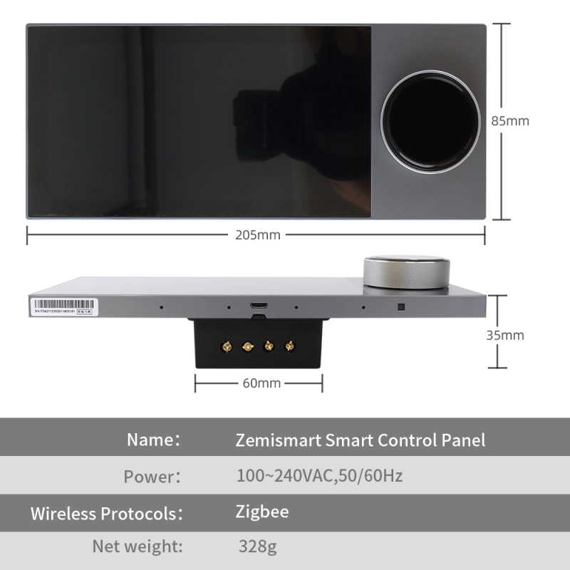 Zemismart 6 inches Smart Multi-functional Central Control HD LCD Touch Panel for Scenes Control WiFi BLE Zigbee Devices works with Tuya