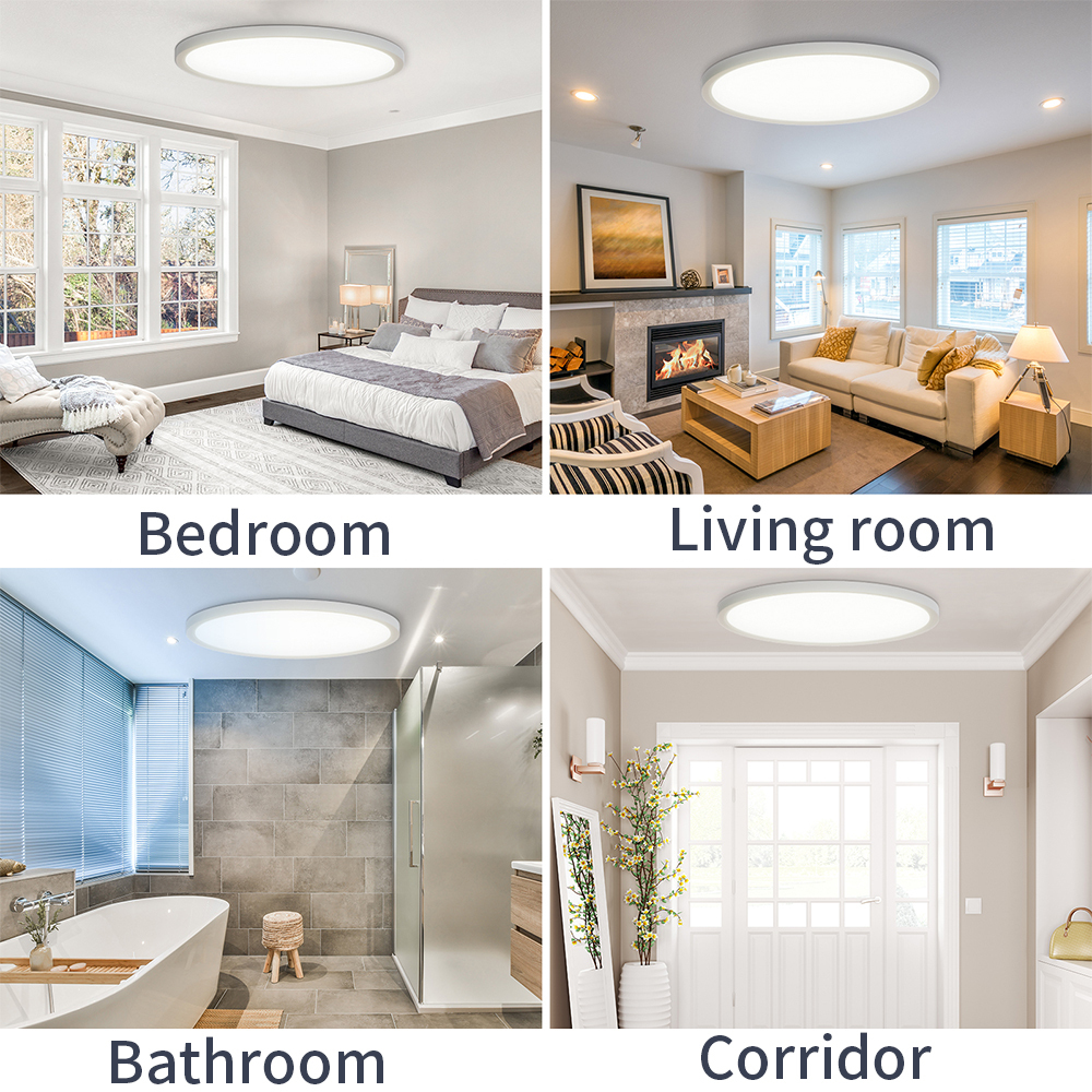 Zemismart WiFi Smart LED Ceiling Light RGBCW Dimmable Ultrathin Surface Mounting Lamp 24W works with Tuya Alexa Google Home Bathroom Lamp