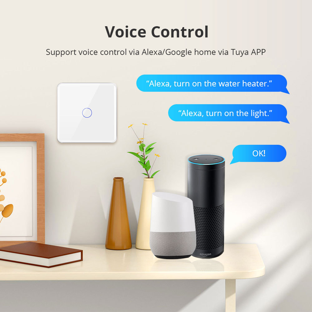 Zemismart Wifi Smart Boiler 20A Switch Neutral Wire Required Smart Home Water Heater Automation works with Tuya Alexa Google Home Control App