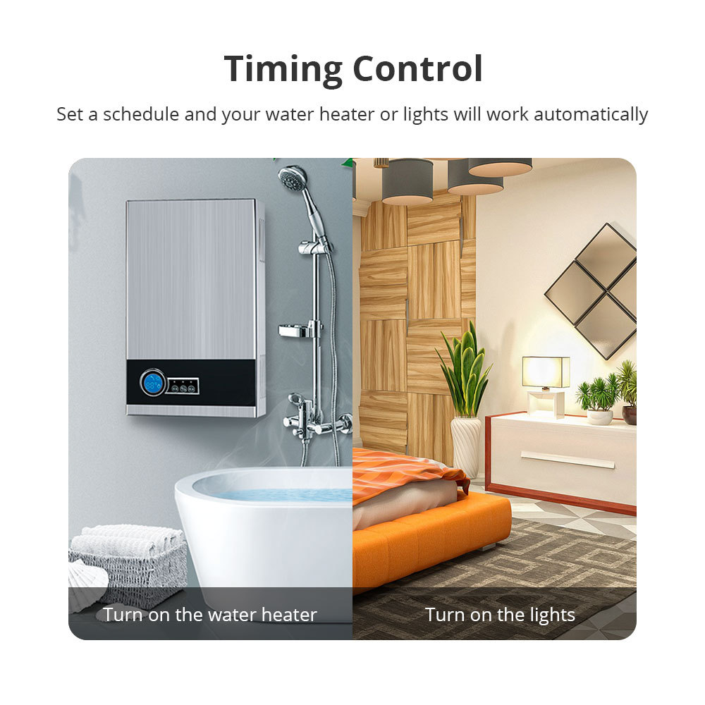 Zemismart Zigbee 20A High Power Smart Touch Boiler Water Heater Switch EU Electric Light Switch works with Tuya Alexa Google Voice Control