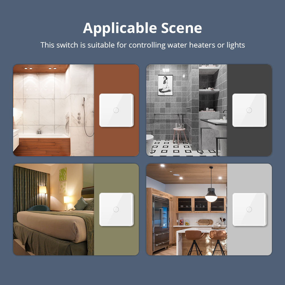 Zemismart Zigbee 20A High Power Smart Touch Boiler Water Heater Switch EU Electric Light Switch works with Tuya Alexa Google Voice Control