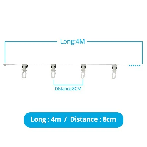 Hook of Zemismart Electric Curtain for S fold Curtains Snake Tape Curtain 6cm 8cm