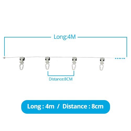 Hook of Zemismart Electric Curtain for S fold Curtains Snake Tape Curtain 6cm 8cm