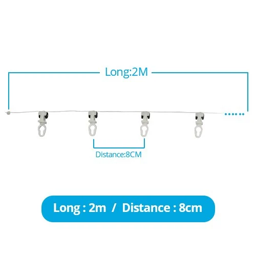 Hook of Zemismart Electric Curtain for S fold Curtains Snake Tape Curtain 6cm 8cm