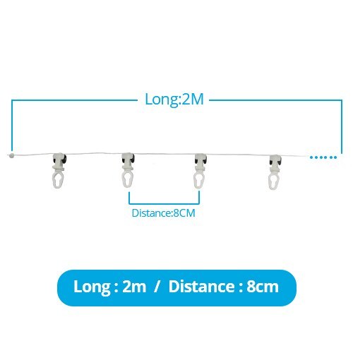 Hook of Zemismart Electric Curtain for S fold Curtains Snake Tape Curtain 6cm 8cm