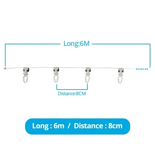 Hook of Zemismart Electric Curtain for S fold Curtains Snake Tape Curtain 6cm 8cm