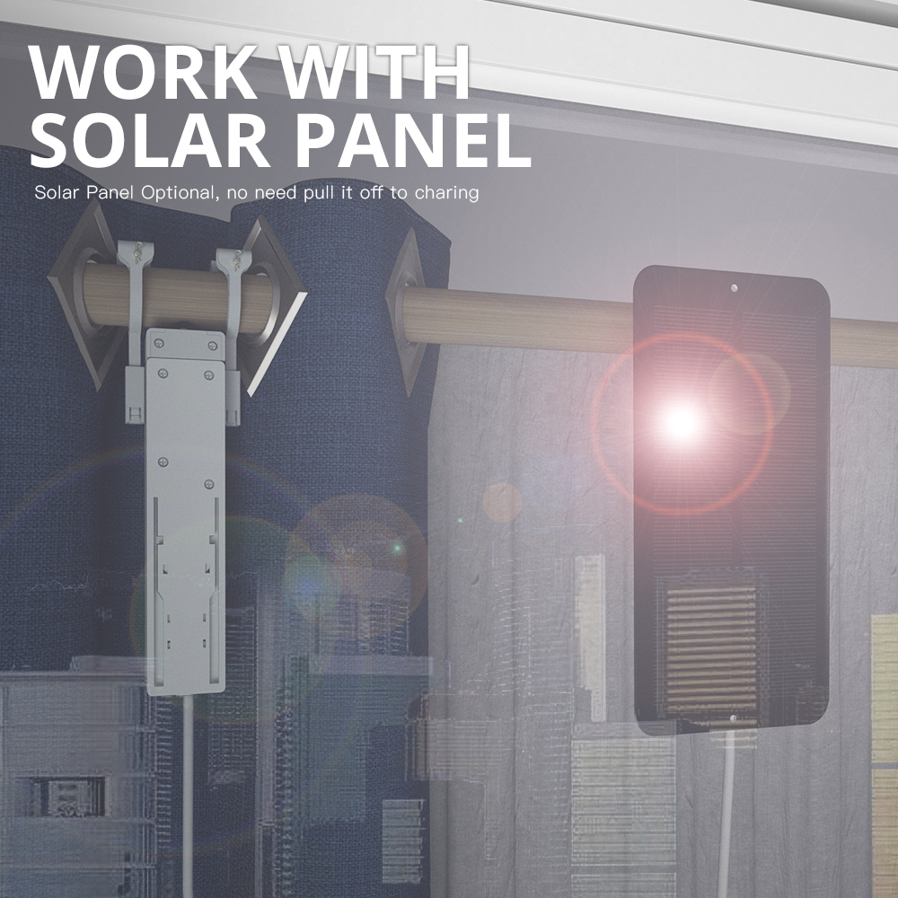 Zemismart Tuya Zigbee Electric Curtain Robot Rechargeable Motor For Roman Rod I Type U Type Tracks Alexa Google Assistant Control