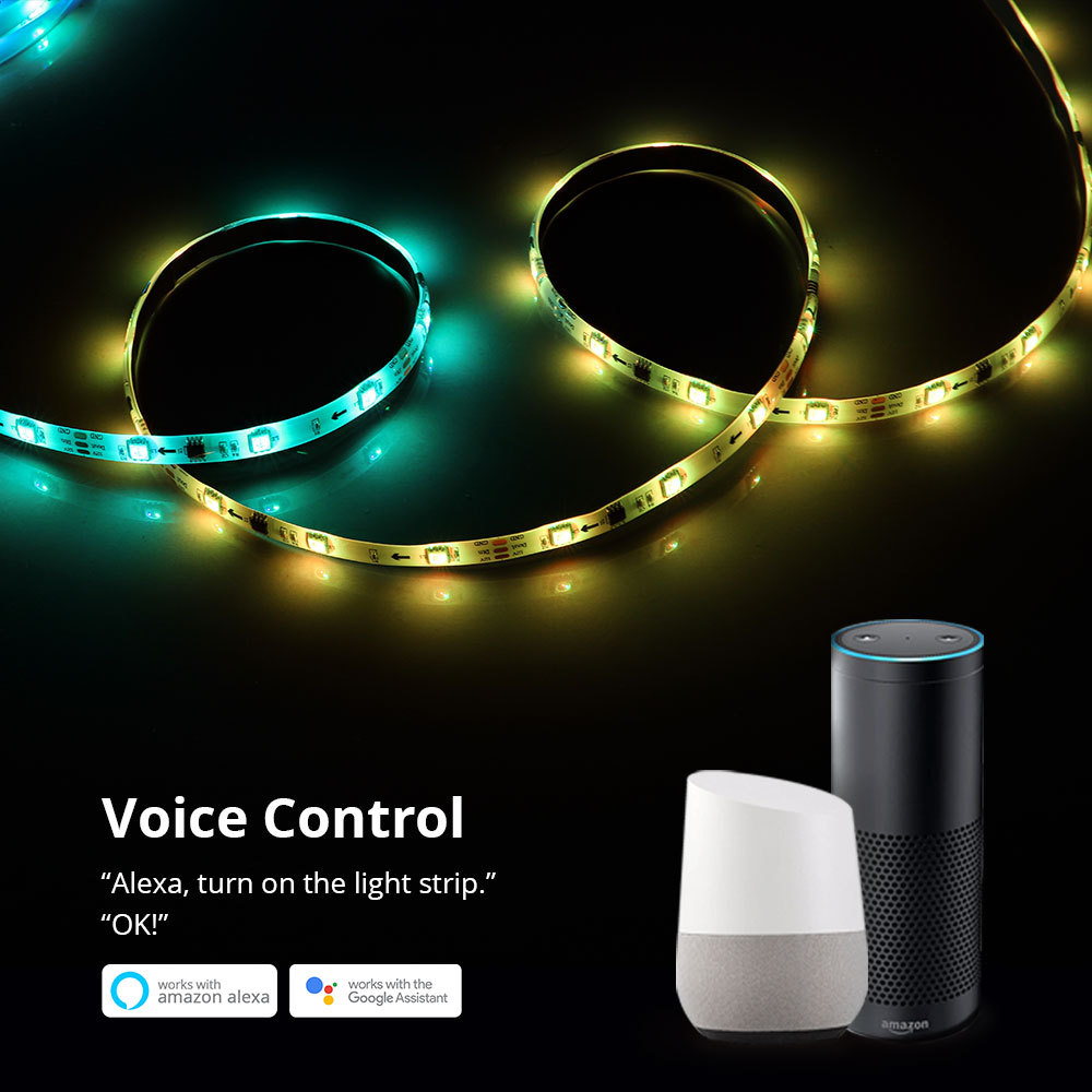 Zemismart Tuya WiFi RGBIC LED Strip Light Dreamcolor Addressable Flexible Tape Smart Home Decor TV Backlight Alexa Google Home