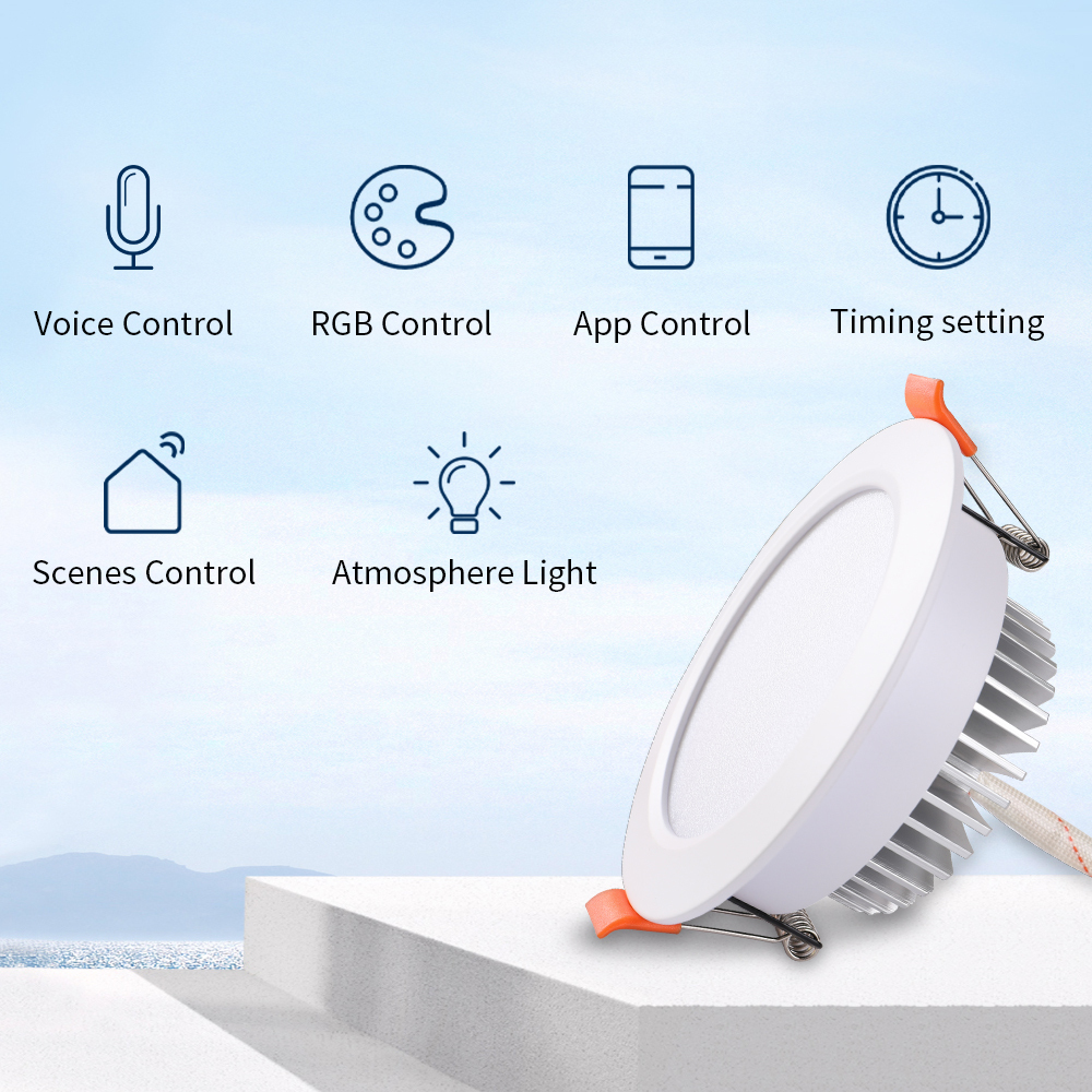 Zemismart WiFi HomeKit Smart LED Downlight 2.5 3.5 4 Inch Round Ceiling Lamp RGBCW Dimmable Spotlighting Siri Alexa Google Home