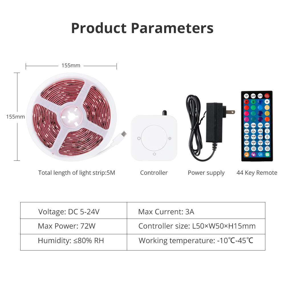 Zemismart Tuya WiFi RGBIC LED Strip Light Dreamcolor Addressable Flexible Tape Smart Home Decor TV Backlight Alexa Google Home