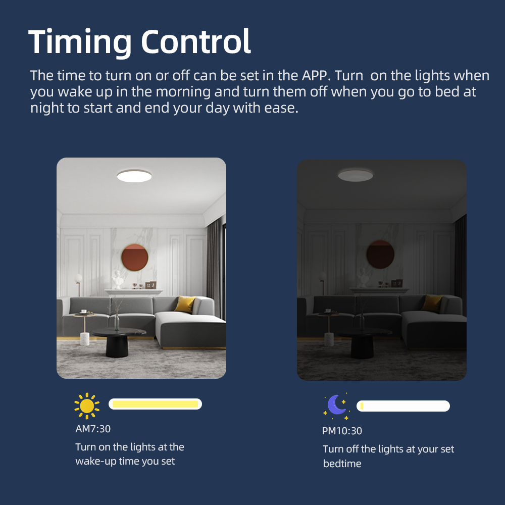 Zemismart Zigbee 24W Smart LED Ceiling Light RGBCW Bathroom Lamp works with Tuya Alexa Google Home HomeKit Surface Mounting Dimmable Light