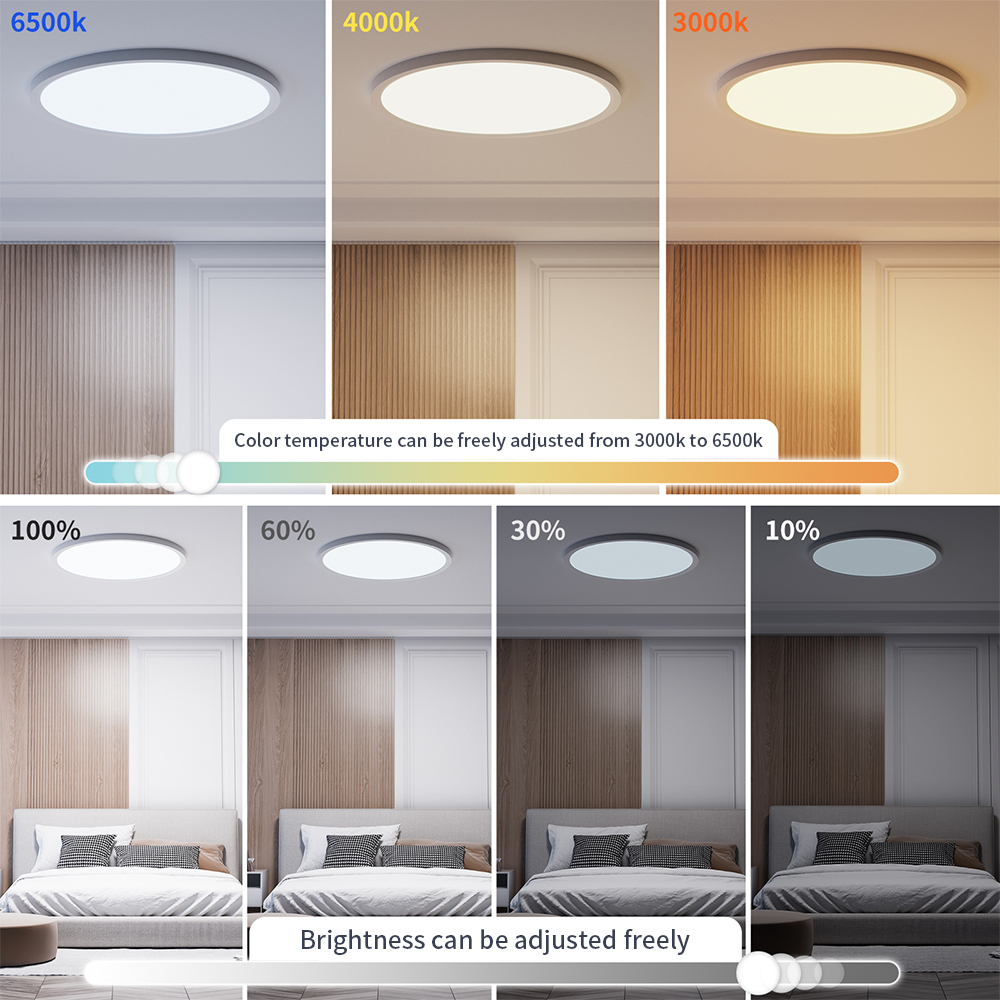 Zemismart Zigbee 24W Smart LED Ceiling Light RGBCW Bathroom Lamp works with Tuya Alexa Google Home HomeKit Surface Mounting Dimmable Light